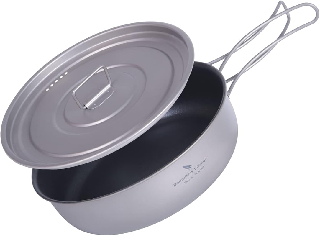 Boundless Voyage Titanium Non-Stick Ceramic Coated Frying Pan with Fol