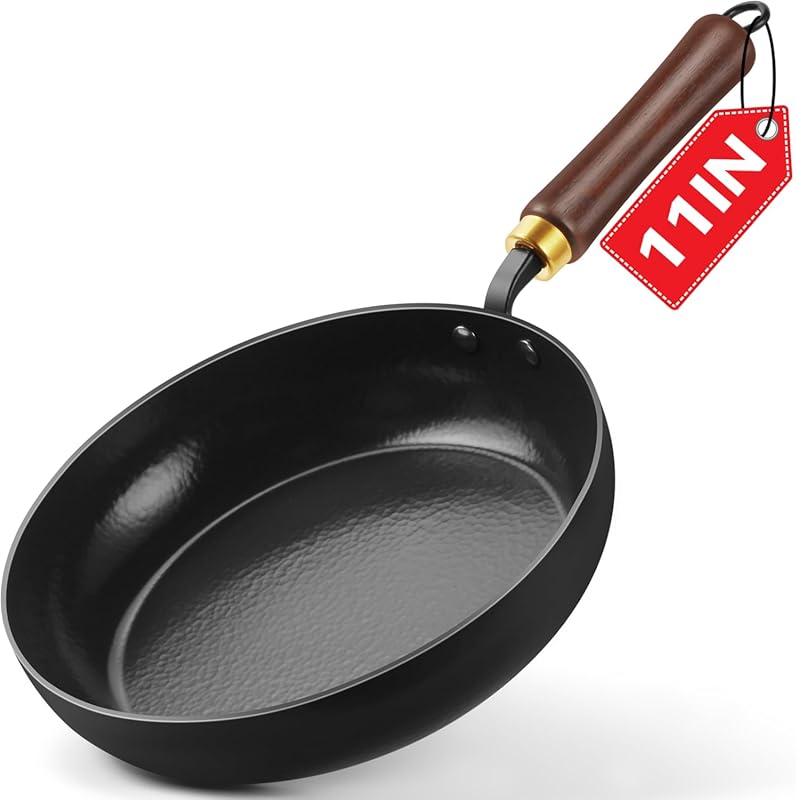 11-Inch Enameled Carbon Steel Skillet with Nonstick Surface and Stay-C