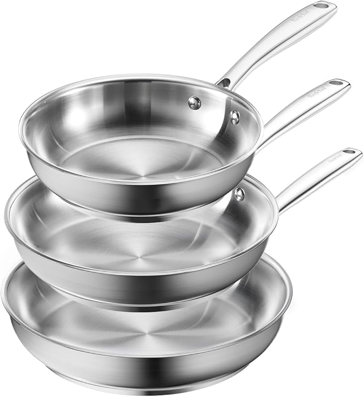 Redchef Stainless Steel 3-Piece Frying Pan Set 8