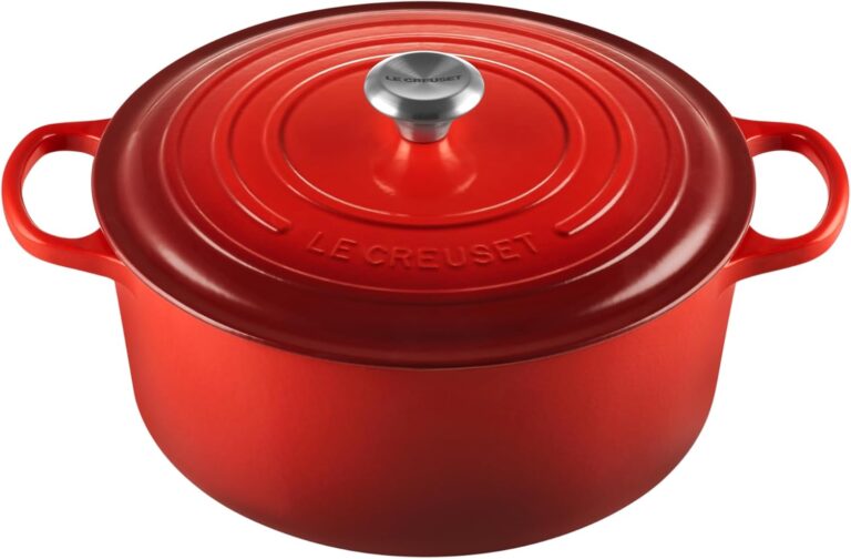 Le Creuset Enameled Cast Iron Dutch Oven Review 2026: Durable 9 qt Cerise Cookwa