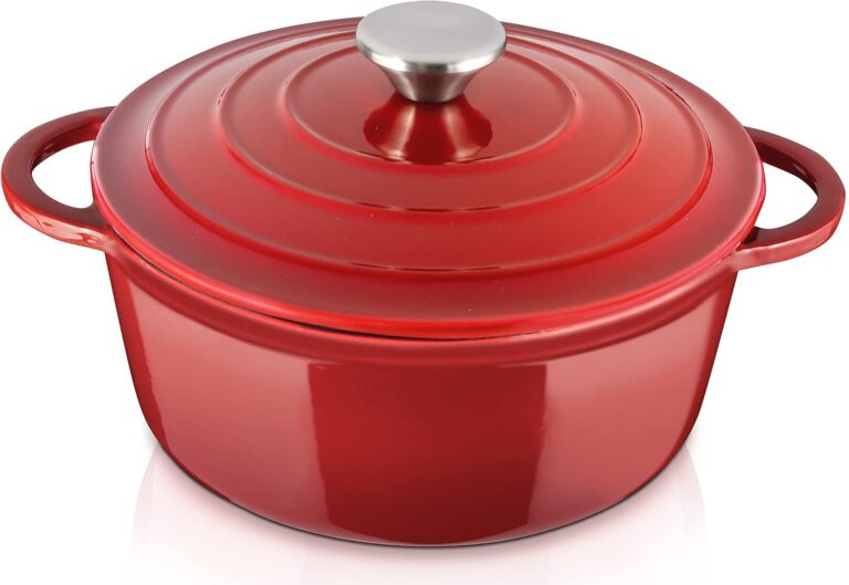 Enameled Cast Iron Dutch Oven Review 2026: Durable 3 Quart Red Pot with Lid
