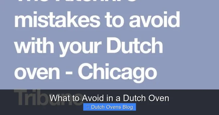 What to Avoid in a Dutch Oven