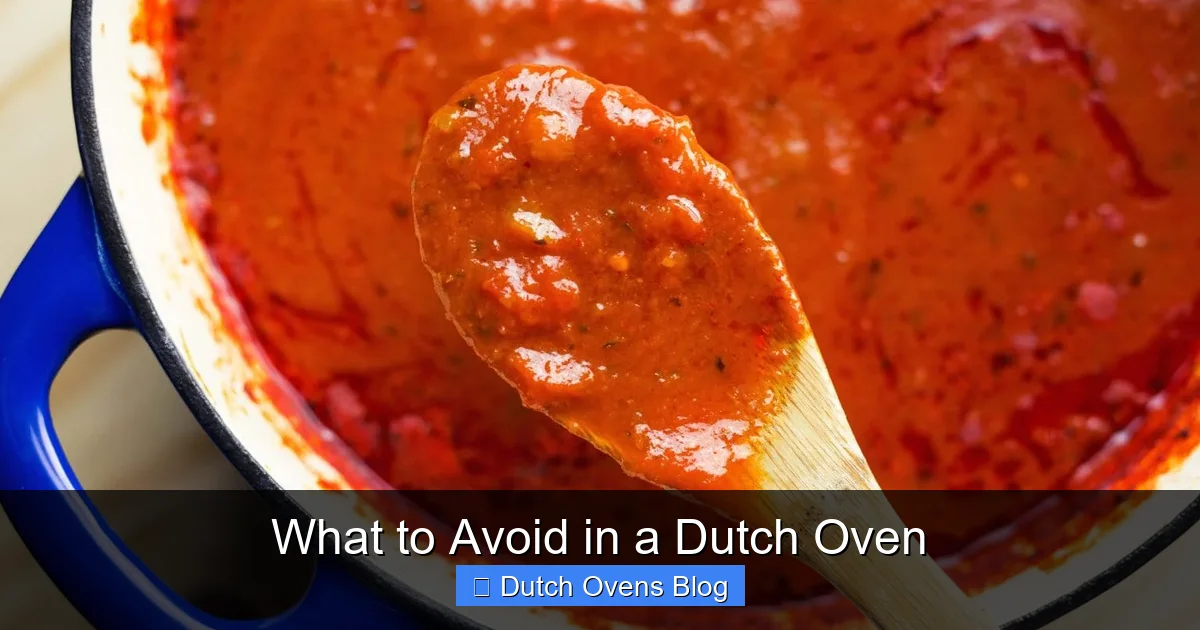 What to Avoid in a Dutch Oven