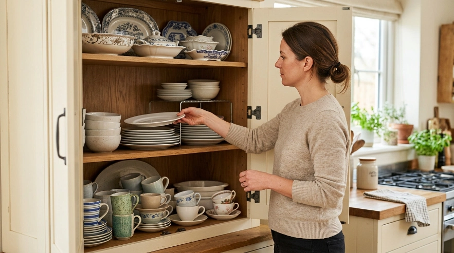 Three dish rack styles showing steel-frame, foldaway, and expandable kitchen storage designs