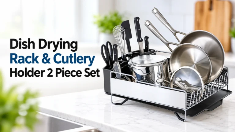 Dish Drying Rack & Cutlery Holder 2 Piece Set