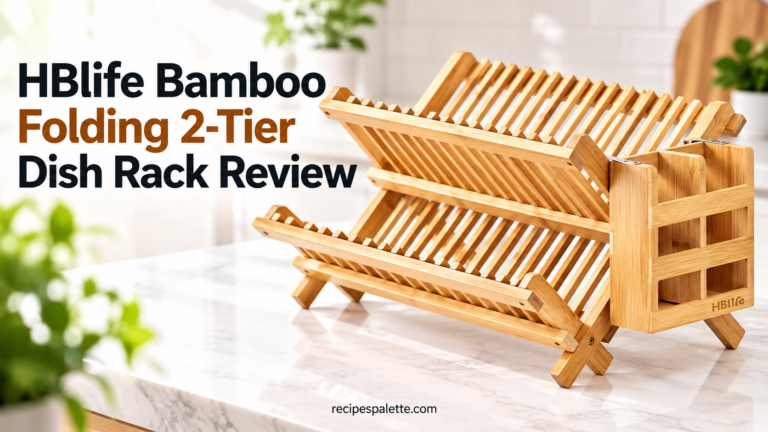HBlife Bamboo Folding 2-Tier Dish Rack Review