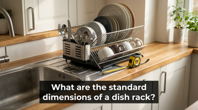 What are the standard dimensions of a dish rack