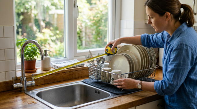 What is the standard size for a dish rack