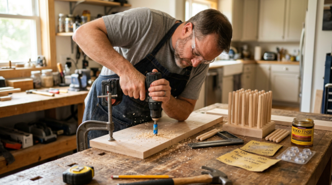 How Do You Build a Wooden Peg Dish Organizer