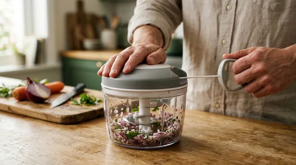 How Does a Pull-Cord Vegetable Chopper Mechanism Work